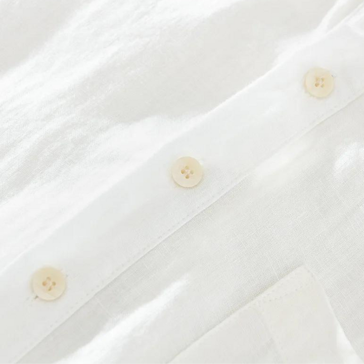Men's long sleeve Amalfi popover shirt, everyday comfort, stylish casual & smart casual wear.