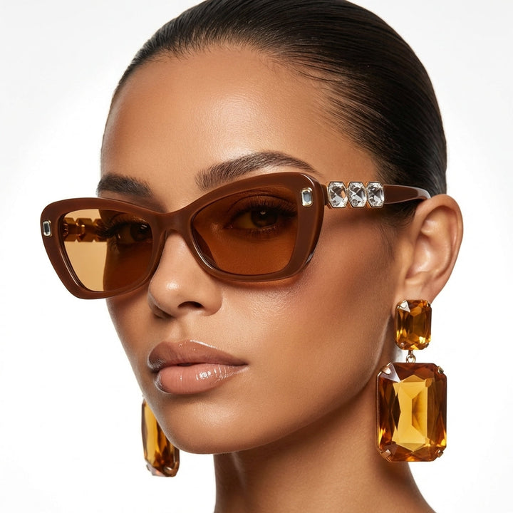 Women's Kira cat-eye sunglasses with UV400 protection for stylish eye safety.