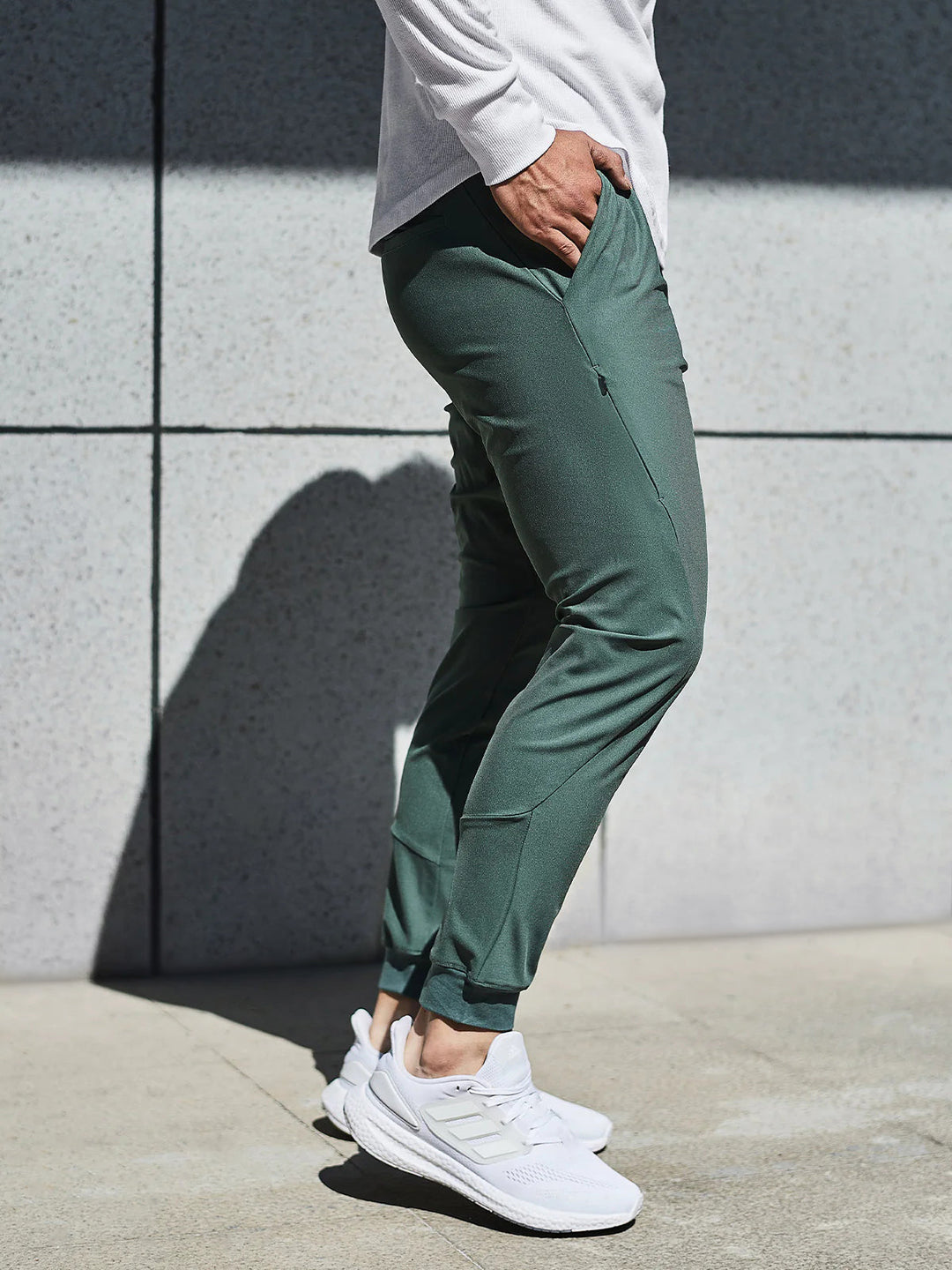 Relaxed fit men's joggers. Comfortable performance pants for lounging & light activity.