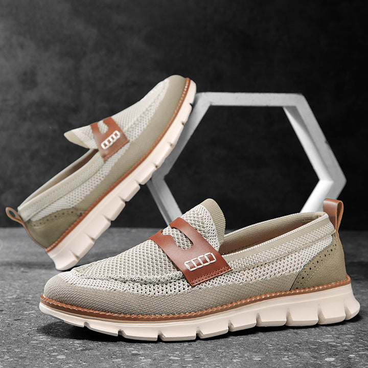 Lightweight & breathable men's Oxford loafers, perfect for smart casual spring/summer wear.