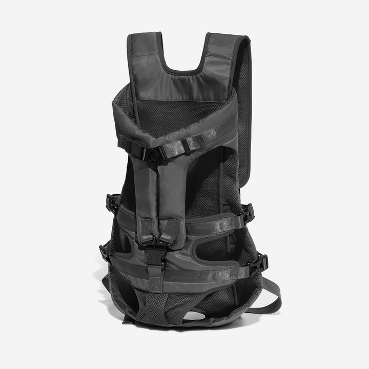 Ergonomic breathable pet backpack for small dogs, perfect for hands-free travel, outdoor exploration, & daily use.