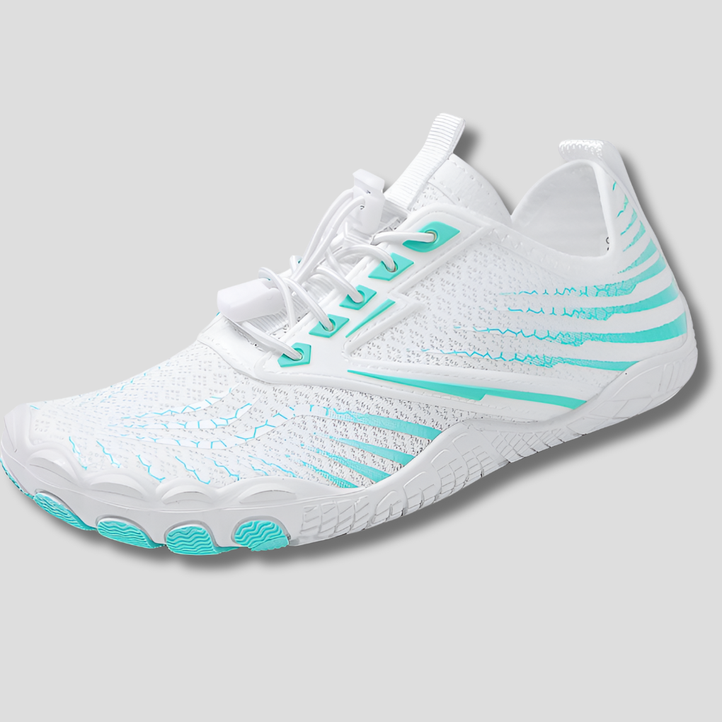 Unisex quick-dry aqua shoes for water sports, beach & swimming. Flexible barefoot design, slip-on comfort for kayaking.
