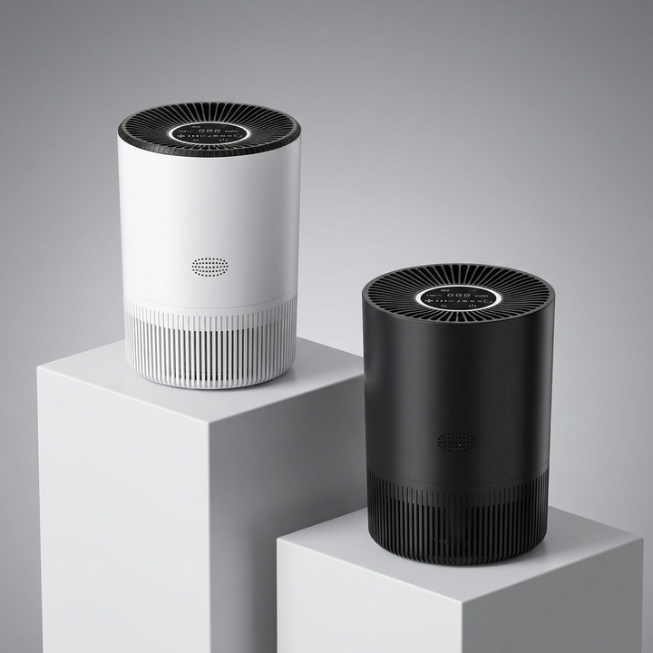 IntelliBreathe Smart Air Purifier with HEPA filter for bedrooms, ensuring quiet, clean air & better sleep.