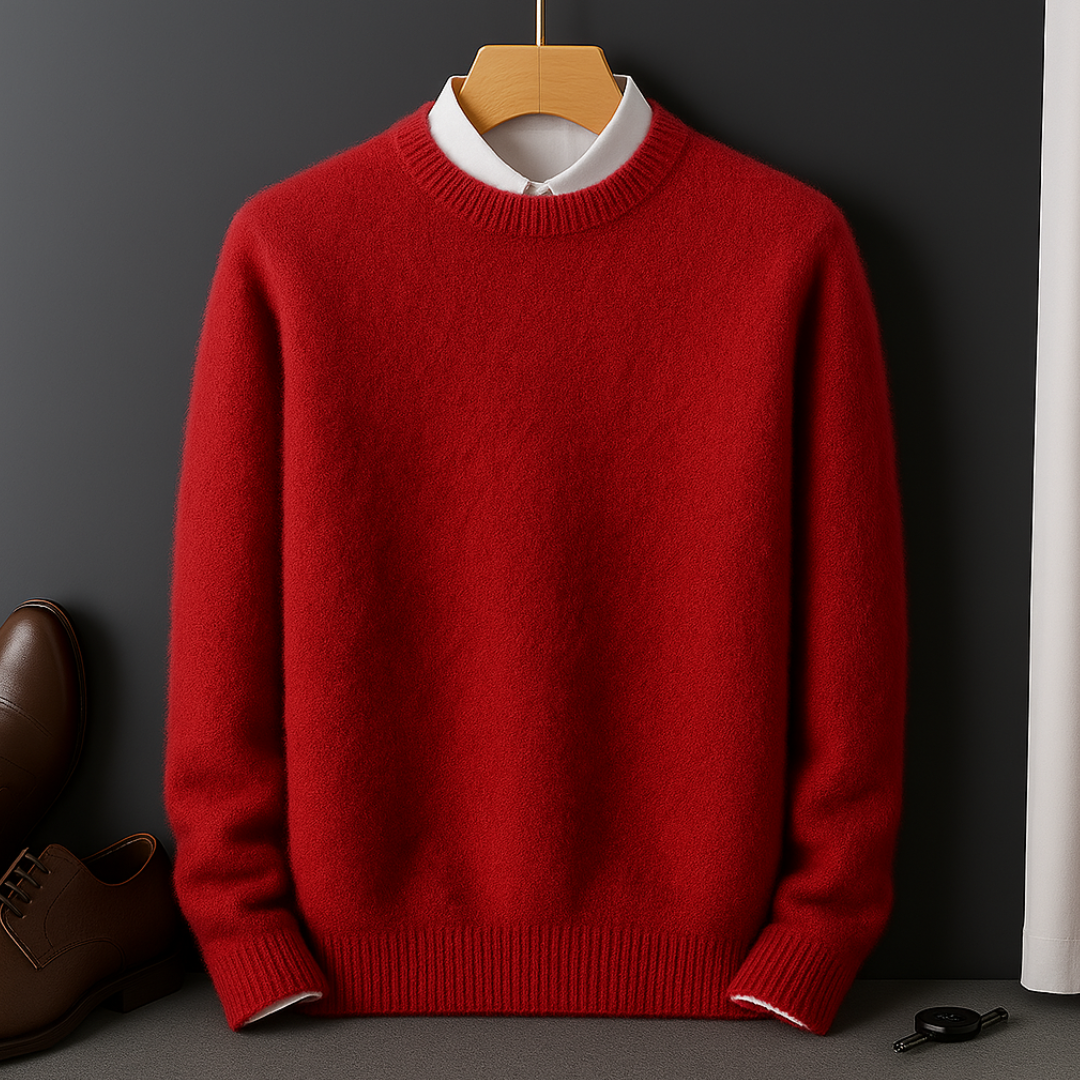 Stylish men's long sleeve crewneck sweater, ideal for versatile casual outfits and everyday comfort.