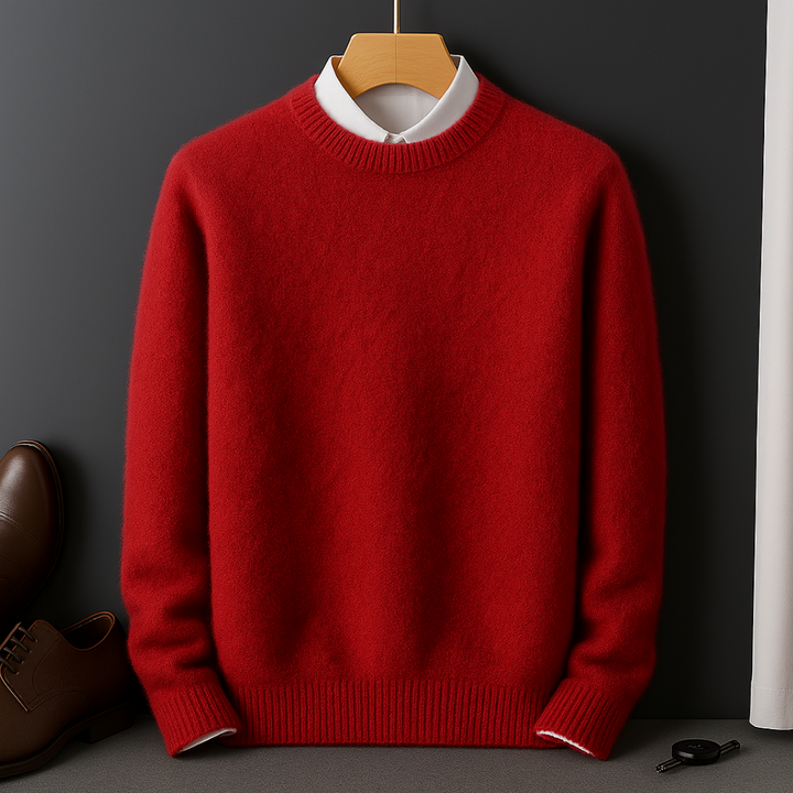 Stylish men's long sleeve crewneck sweater, ideal for versatile casual outfits and everyday comfort.