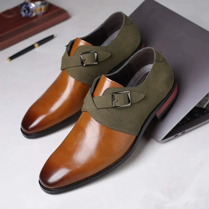 Men's Bellagio black leather Derby shoes for sophisticated formal or business casual style.