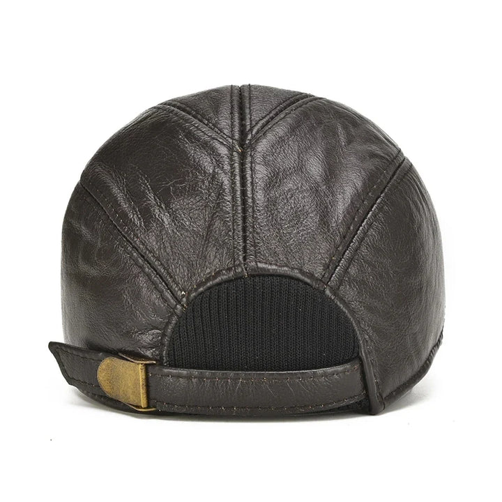 Rugged men's authentic leather cowboy hat, genuine western style built for durability.