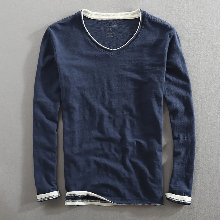 Men's Nightfall V-neck shirt, ultimate comfort & tailored fit. Short sleeve, casual everyday wear for classic style.