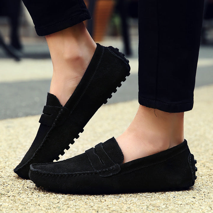 Comfortable Men's Maverick slip-on loafers. Versatile dress shoes for formal or smart casual wear.