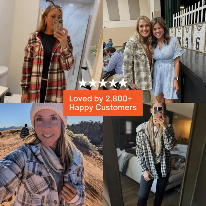 Soft teddy bear plaid hooded shacket for women, trendy oversized fit, warm fall fashion.