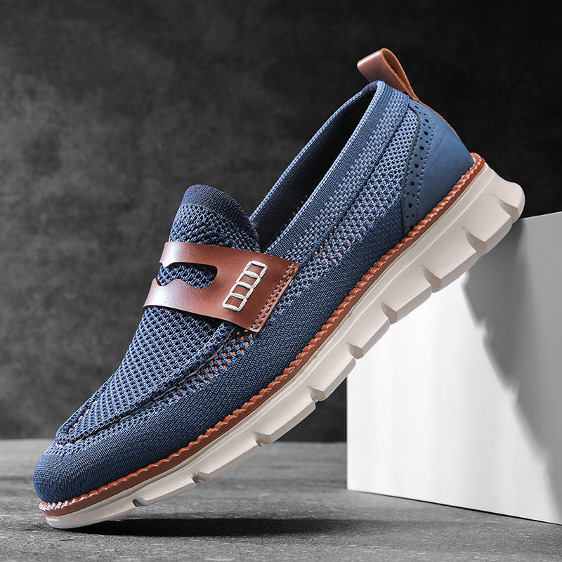 Men's breathable Oxford loafers, ideal for all-day comfort & everyday wear.