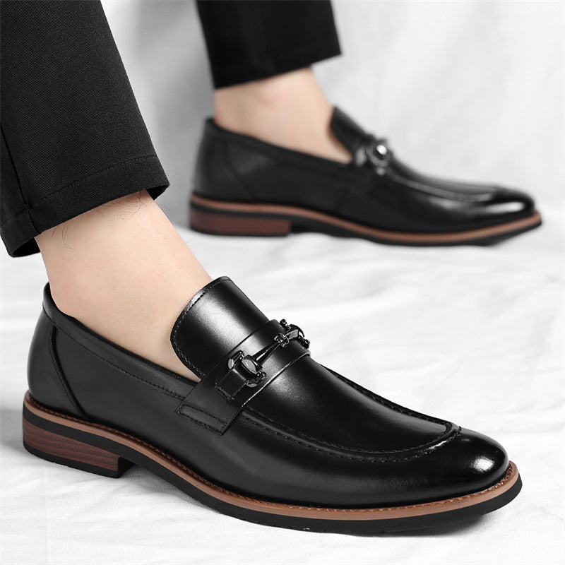 Polished men's Sorrento slip-on loafers. Classic dress shoes offering comfort and a modern, stylish look for men's fashion.