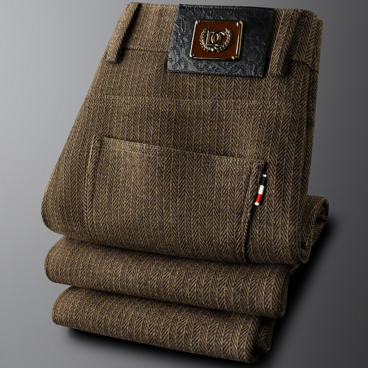 Men's heritage tailored trousers, a classic and versatile staple for formal or casual wear.