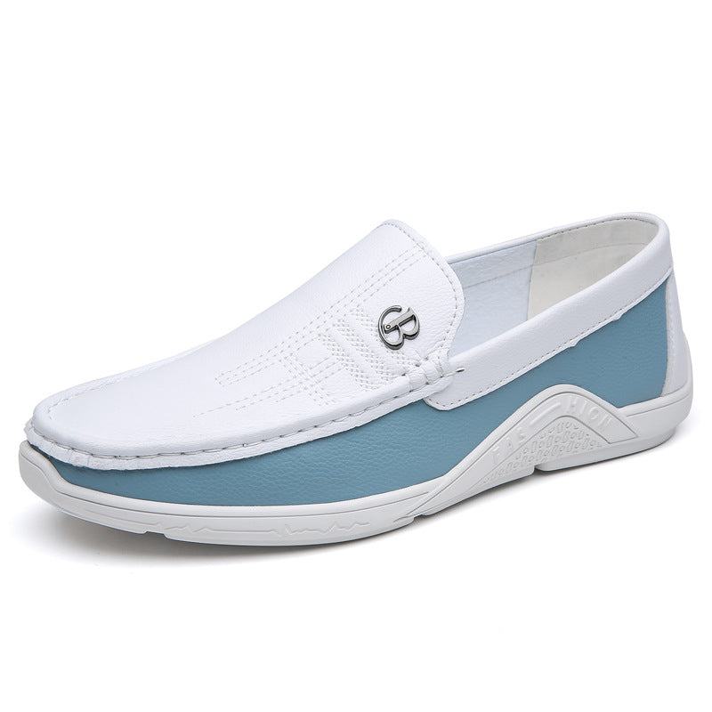 Refined men's two-tone loafers, a comfortable slip-on shoe for sophisticated mens fashion.