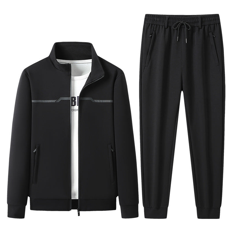 Unisex textured design tracksuit, in deep black, offering supreme comfort & a tailored fit for any activity.
