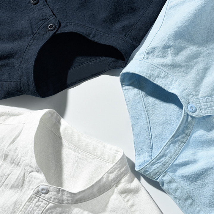 Comfortable men's relaxed fit breathable summer shirt, designed for casual outings & warm weather vacation.