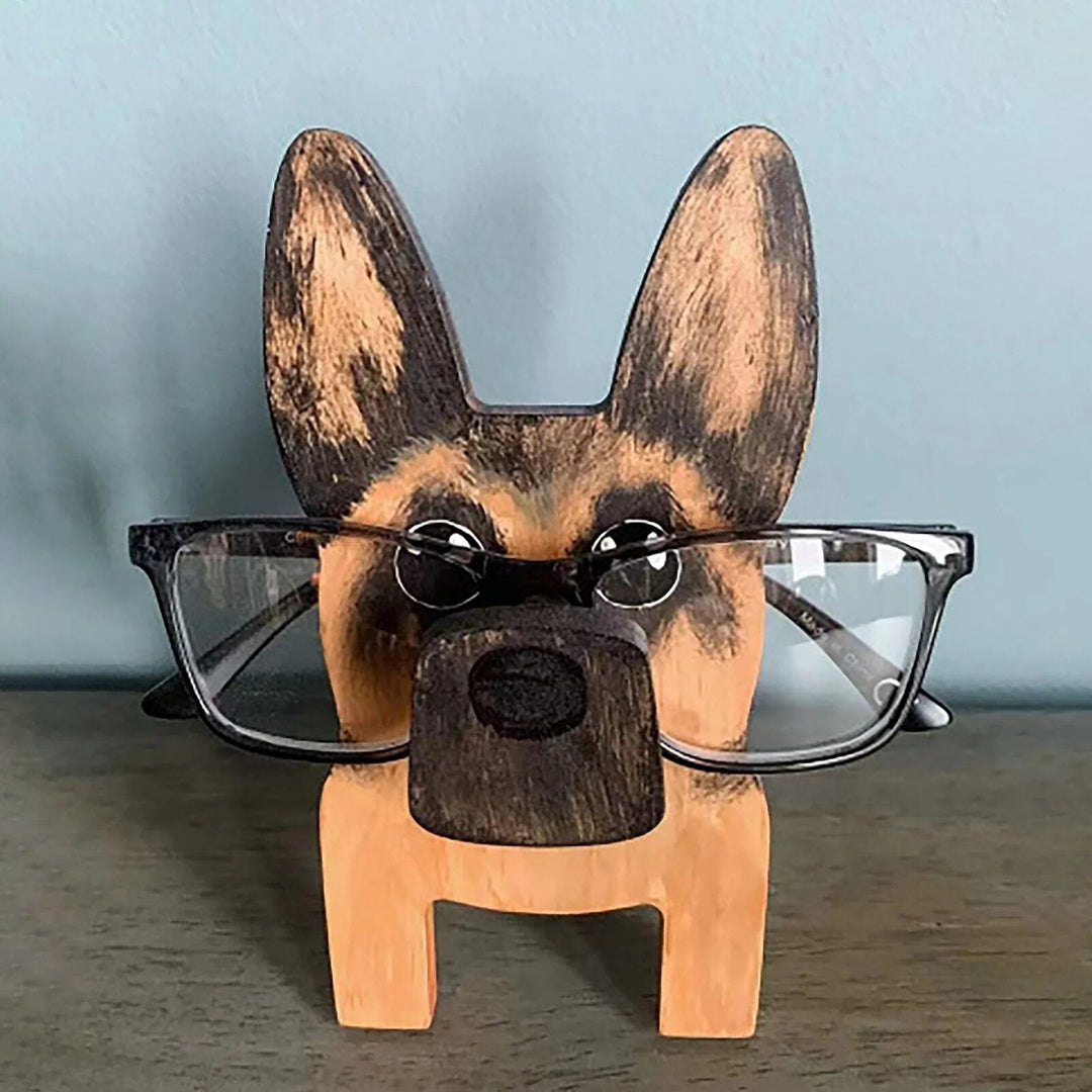 Wooden animal friends glasses holder, a smart eyewear stand & desk organizer.