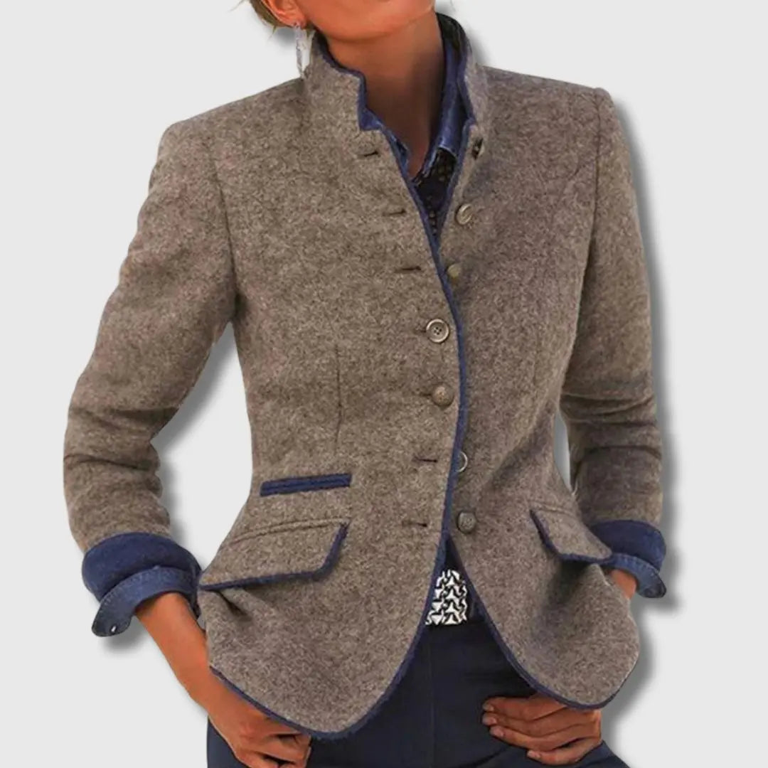 Elegant Women's Classic Tailored Blazer Jacket, perfect for professional office attire & versatile formal wear. Limited edition.