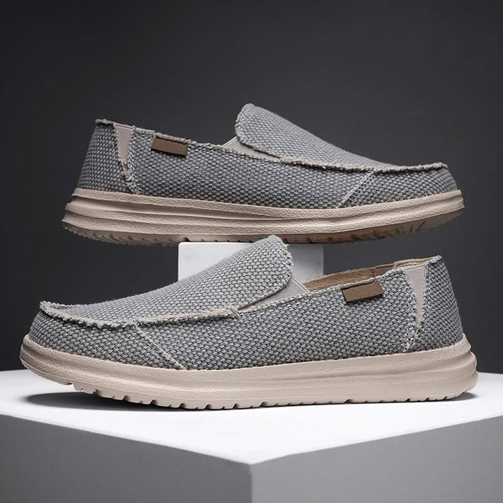 Flexible men's everyday slip-on loafers, a classic mariner shoe combining comfort with timeless appeal.