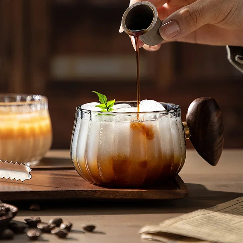 Unisex Sierra borosilicate glass mug, perfect for hot coffee, tea, or cold drinks. Durable drinkware.