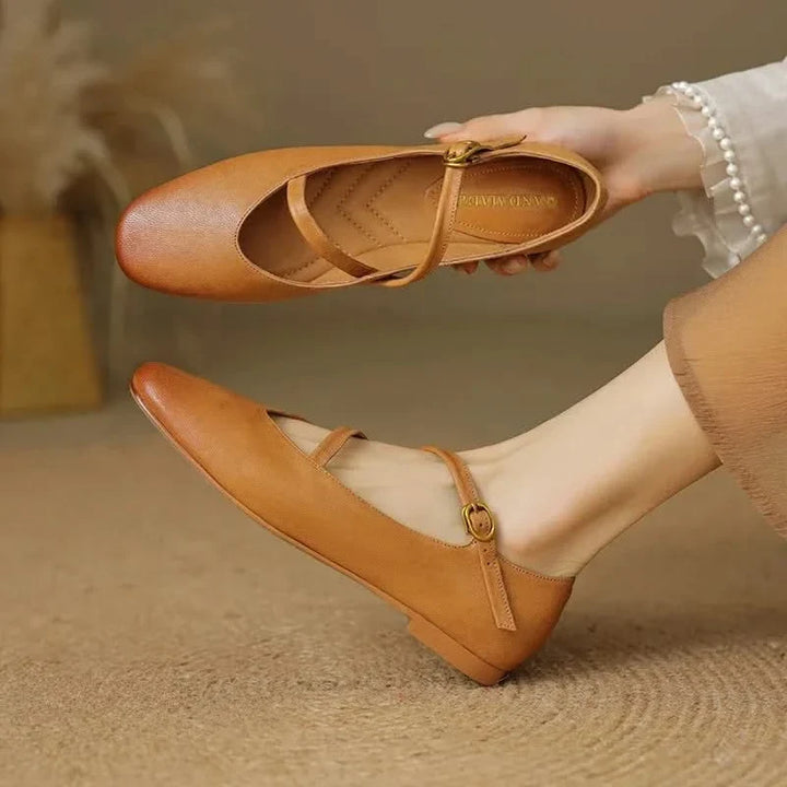Women's Aria Everyday Comfort Flats in black, perfect for casual or professional wear.