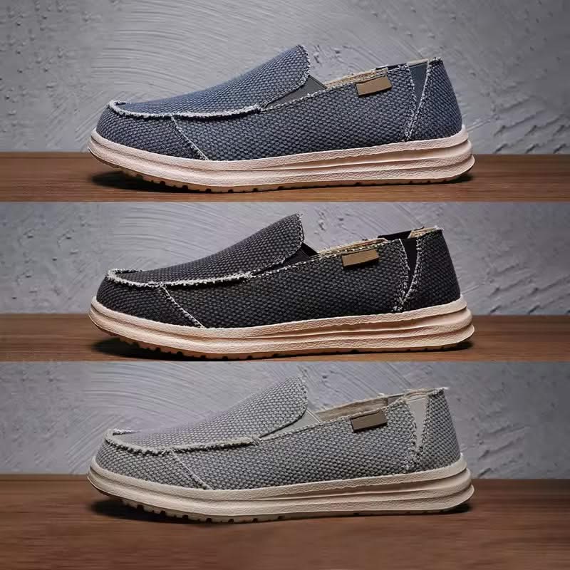 Classic men's slip-on mariner loafers, perfect for versatile casual or smart dress footwear.