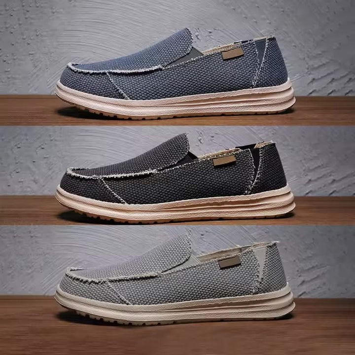 Classic men's slip-on mariner loafers, perfect for versatile casual or smart dress footwear.