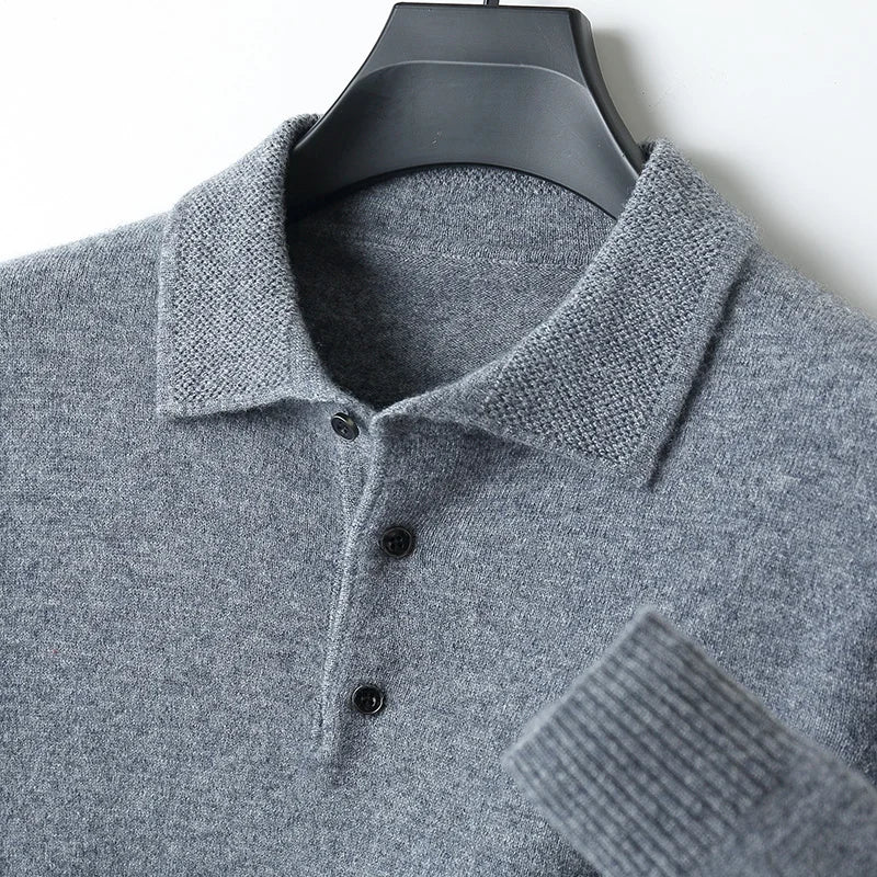 Versatile men's everyday long sleeve cardigan, comfortable for elegant layering & style.