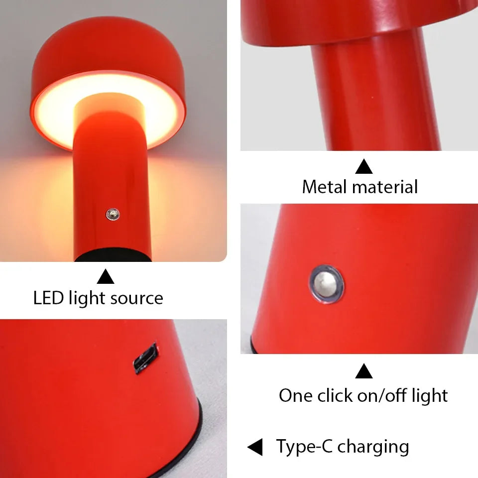 Vintage style dimmable LED accent lamp with touch control, portable for any room.