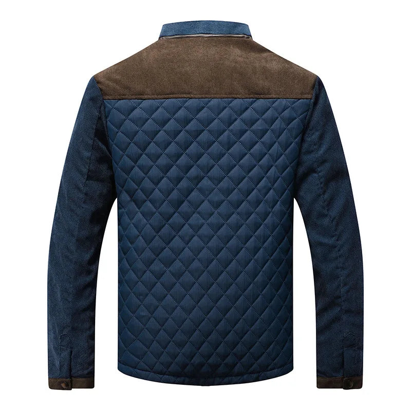 Bryndon unisex cozy tailored jacket in brown or gray. Comfortable & stylish outerwear for casual everyday wear.