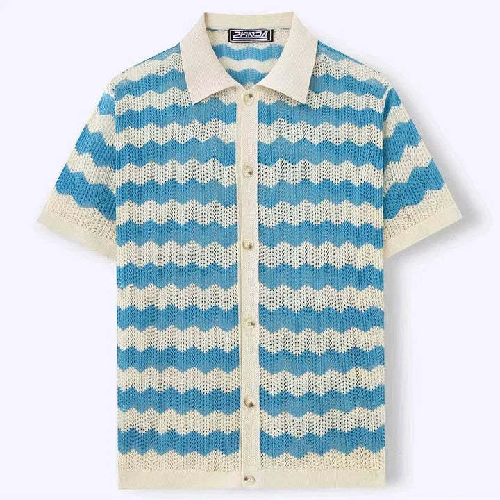 Stylish women's relaxed fit button up shirt, perfect for casual summer days & vacation outfits.
