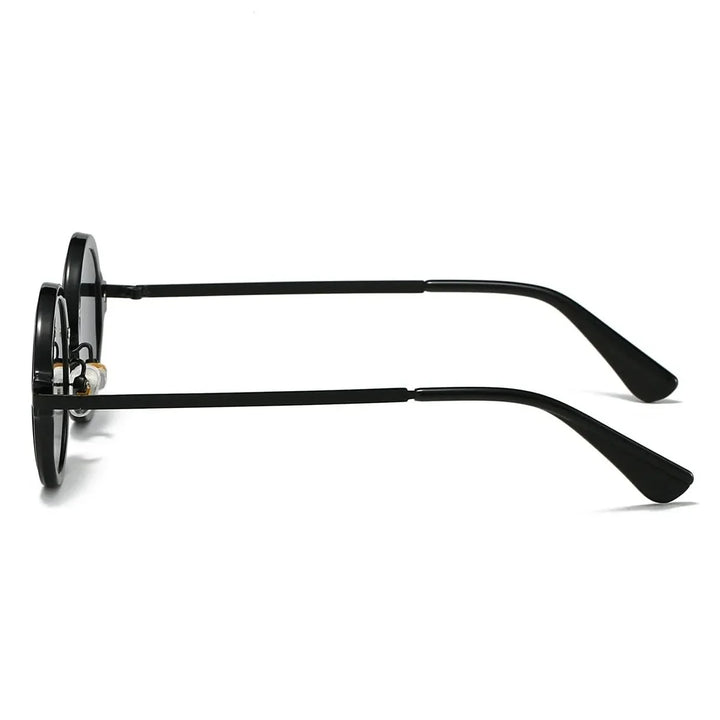 Unisex vintage round sunglasses with red accents & glare-resistant lenses. Lightweight retro shades for sun protection.