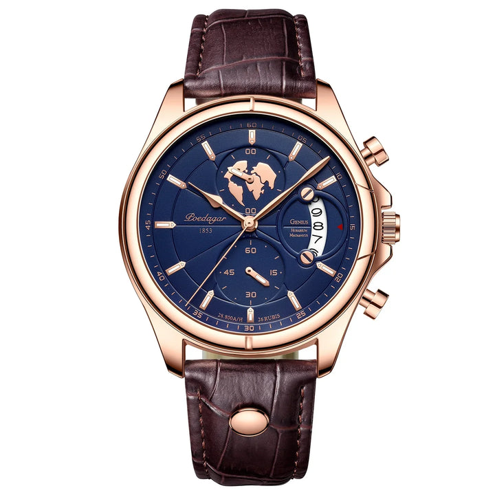 Water-resistant classic men's watch, elegant stainless steel construction, ideal for both dress and casual.