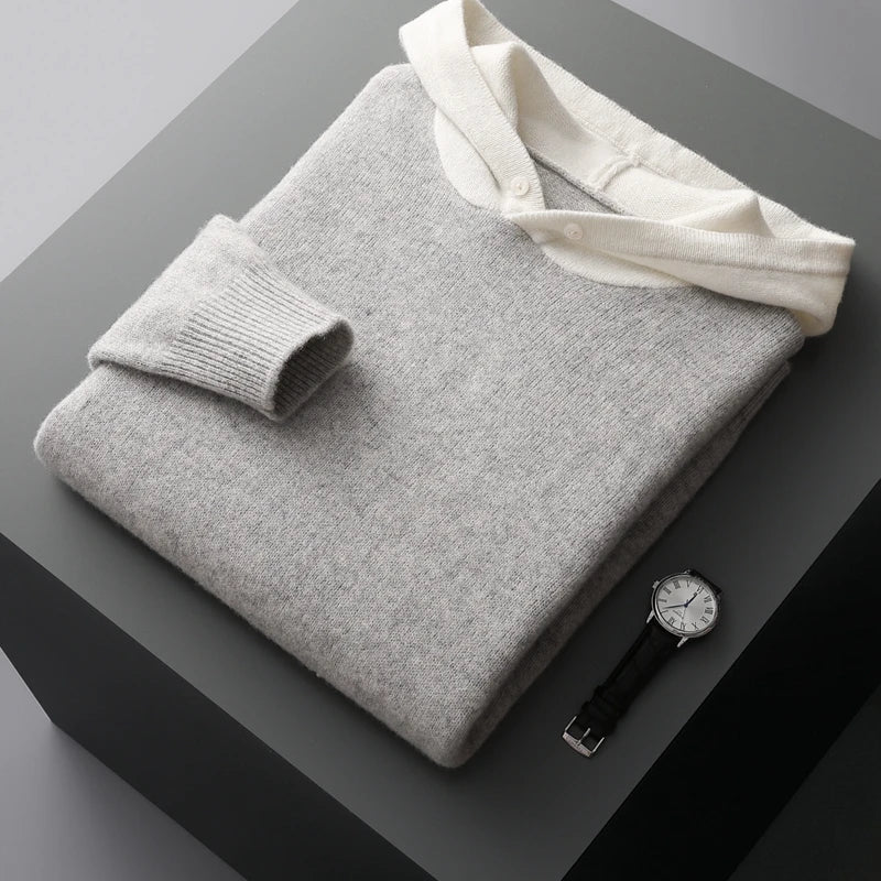 Everyday essential men's comfort fit pullover hoodie. Stylish and casual long sleeve top for versatile men's fashion.