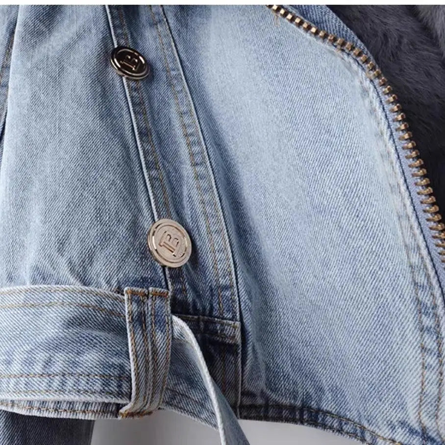Warm & comfortable women's fashion jacket. Bold design with cozy plush trim, perfect stylish winter outerwear.
