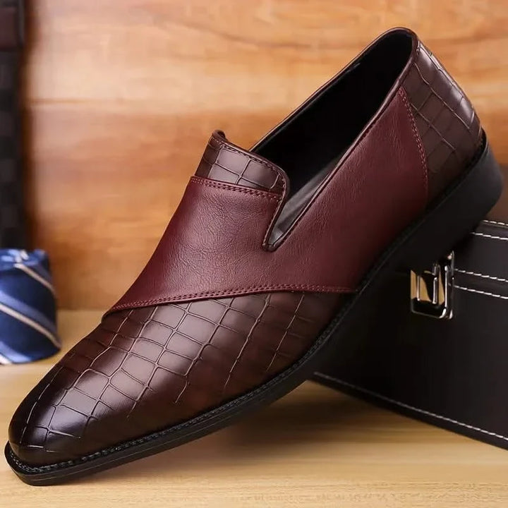 Durable sole on men's slip-on loafers, designed for everyday traction and lasting comfort.