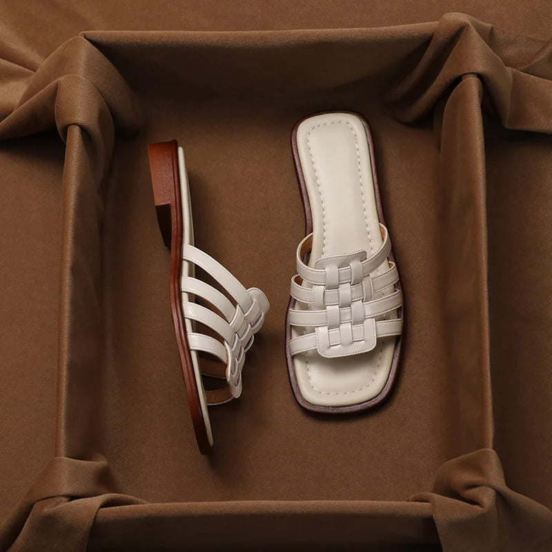 Comfortable Women's Tivra slide sandals, cushioned, geo cutout, perfect open-toe summer shoes for casual style.