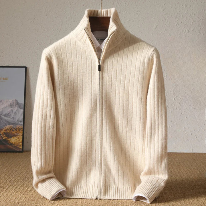 Warm men's premium pullover sweater in a soft knit, ideal for stylish layering.