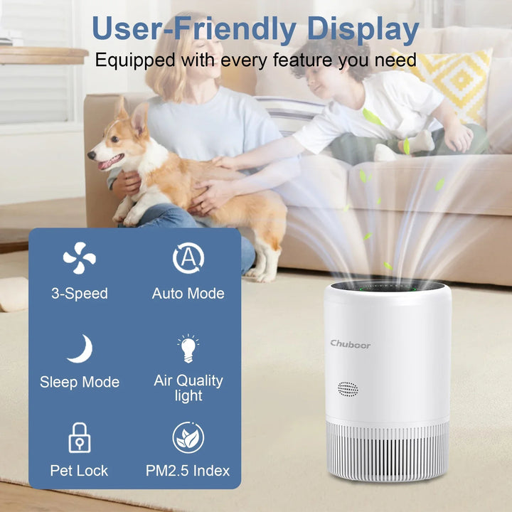 IntelliBreathe Smart Air Purifier: HEPA filter, quiet operation, and smart home integration for clean air.