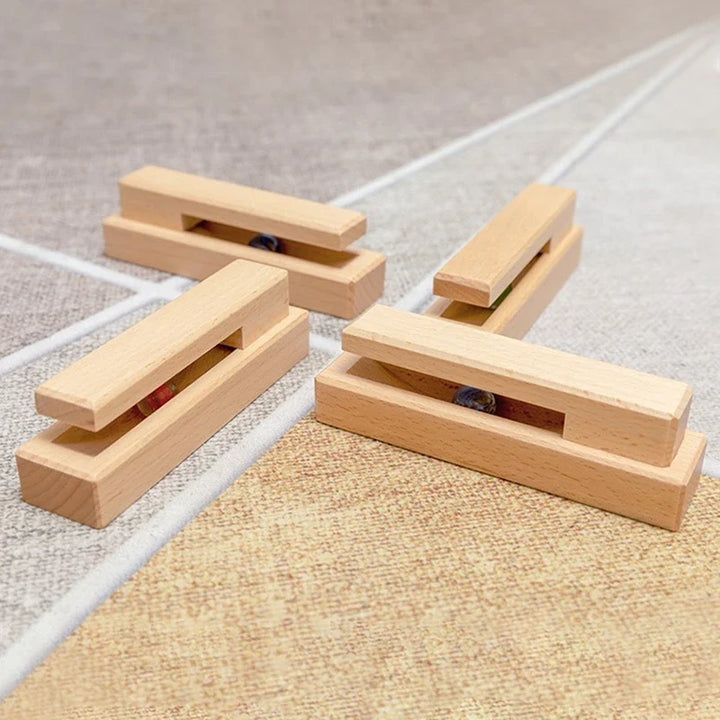 Durable wooden towel holder, beech wood, ideal for bathroom storage or kitchen organization. No-drill adhesive.