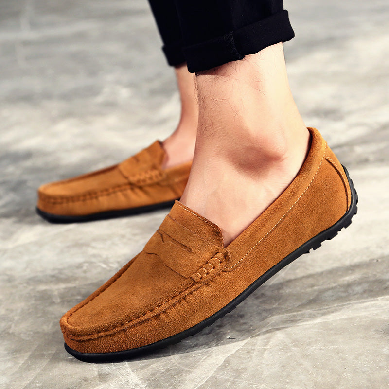 Comfortable men's slip-on loafers, ideal for all-day wear, walking, & office environments. Mens shoes.