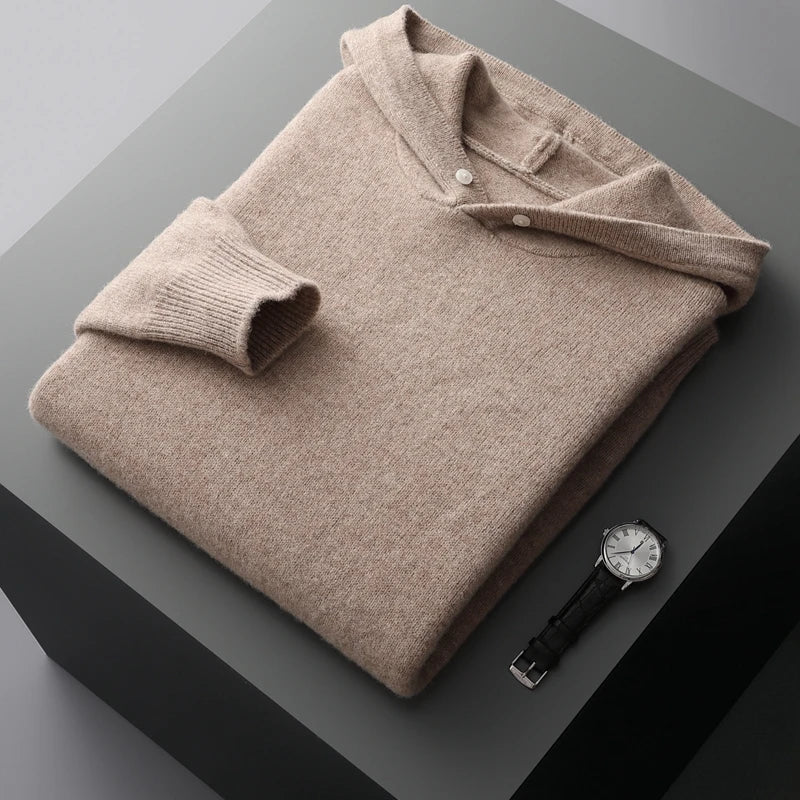 Comfort fit men's hoodie, a casual pullover with long sleeves. Soft and versatile, an everyday essential for men's fashion.