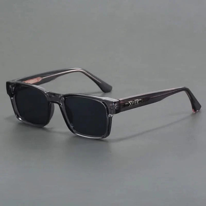 Stylish bold square sunglasses, a unisex fashion accessory with anti-reflective UV lenses.