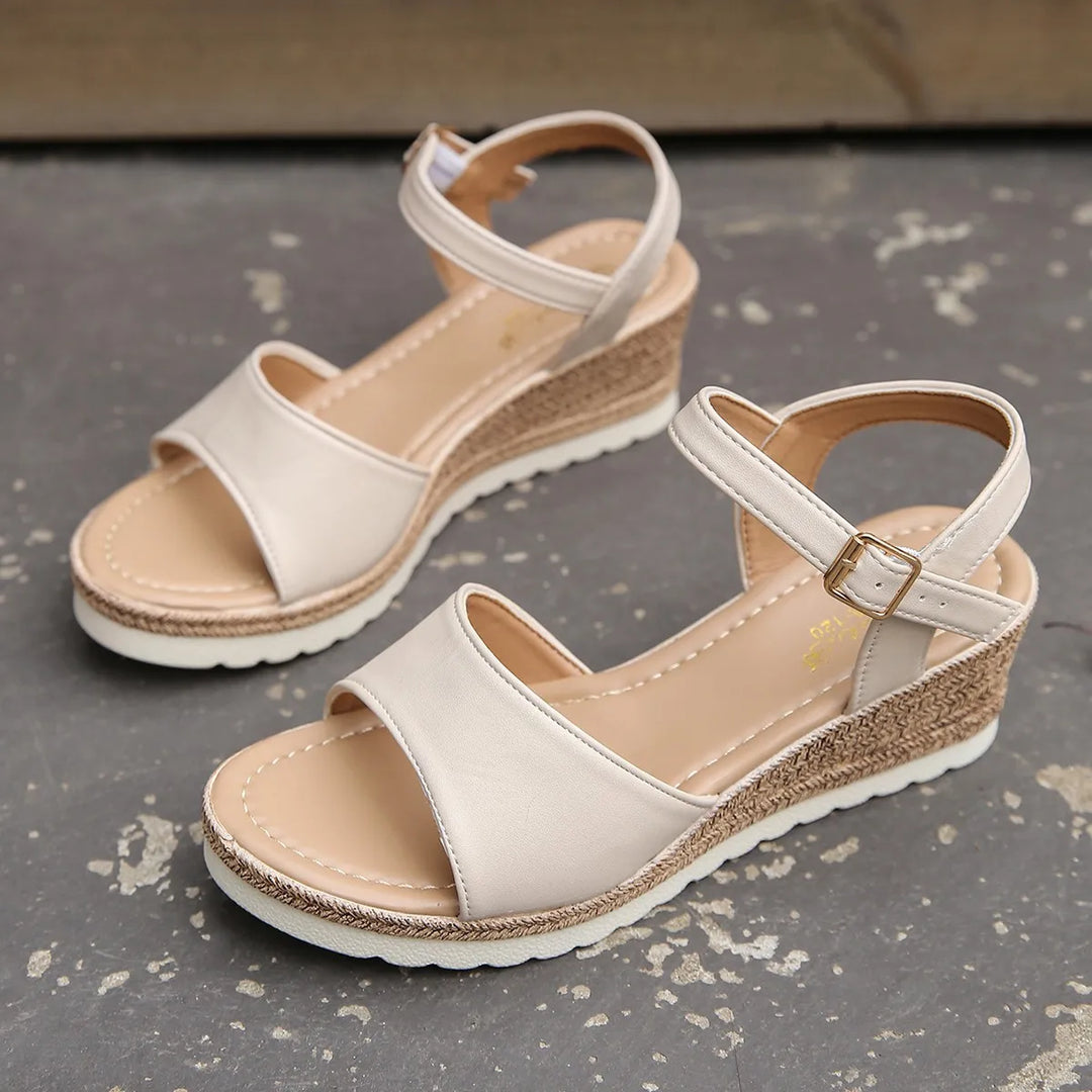 Elegant women's comfortable wedge heels. Perfect versatile dress shoes for spring & summer, casual or formal.