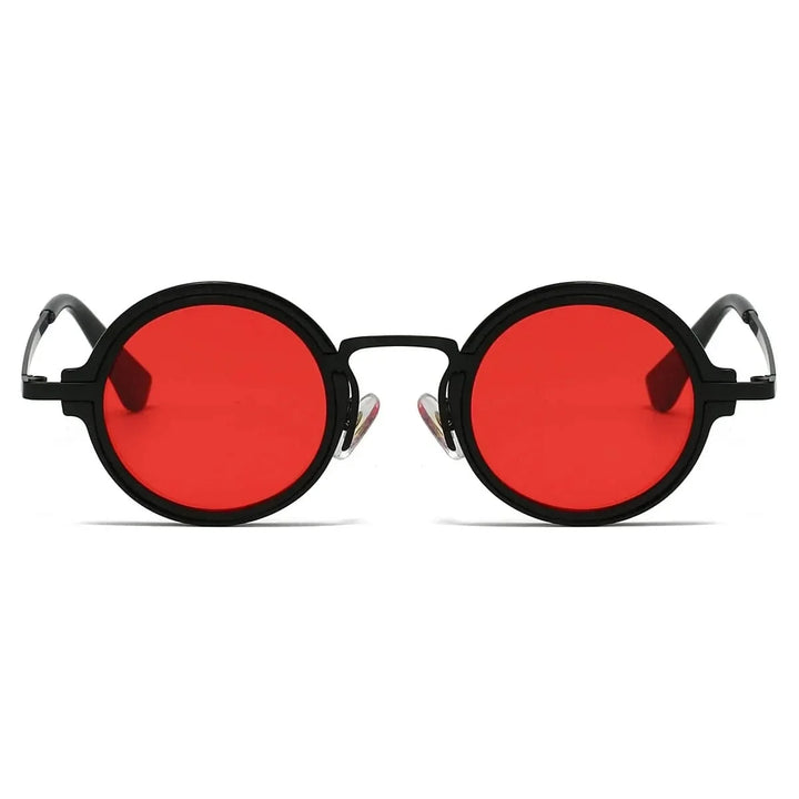 White frame vintage round sunglasses. Unisex, lightweight, & glare-resistant eyewear. Modern retro fashion shades.