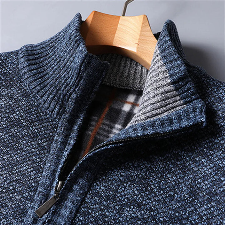 Comfortable slim-fit men's turtleneck sweater, a versatile layering piece for modern winter fashion.