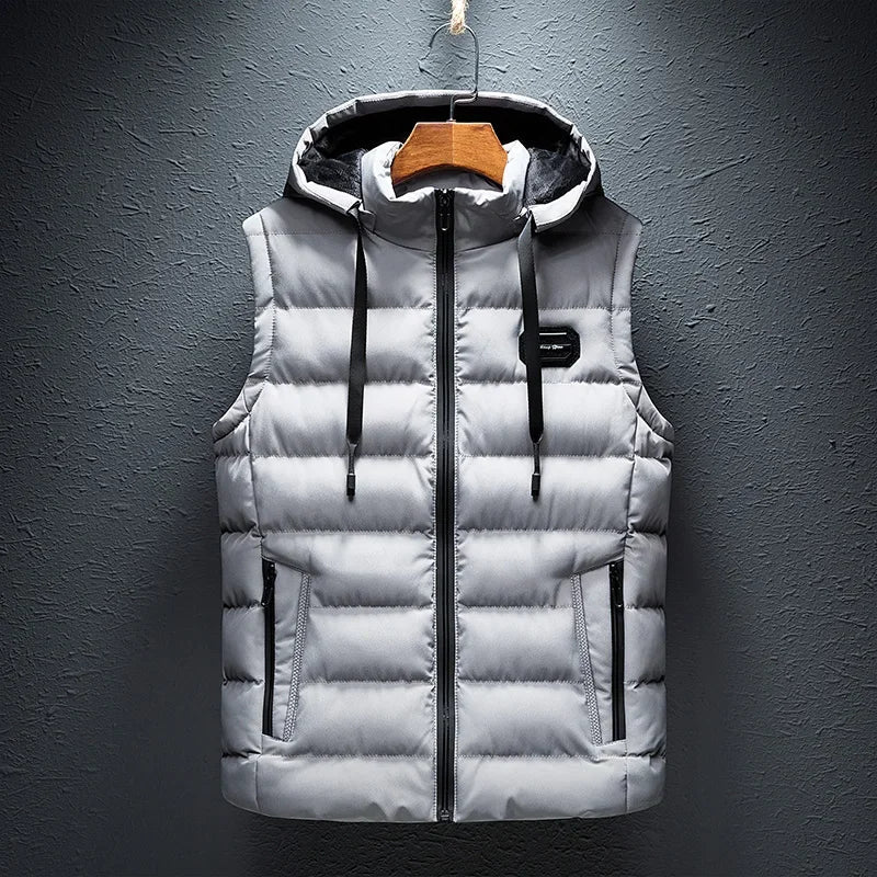 Stylish unisex puffer vest, lightweight & warm, great for casual wear & layering over any outfit.