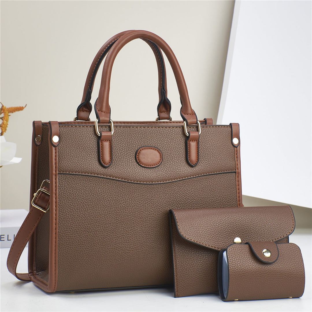 Stylish Verona Trio women's multi-pocket handbag set. Versatile tote, shoulder bag & wallet for daily use.