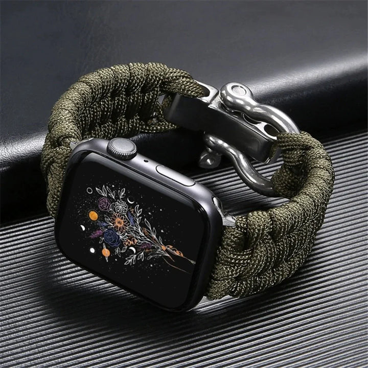 High-strength braided Apple Watch strap, a durable & adjustable accessory with a rugged design for all users.