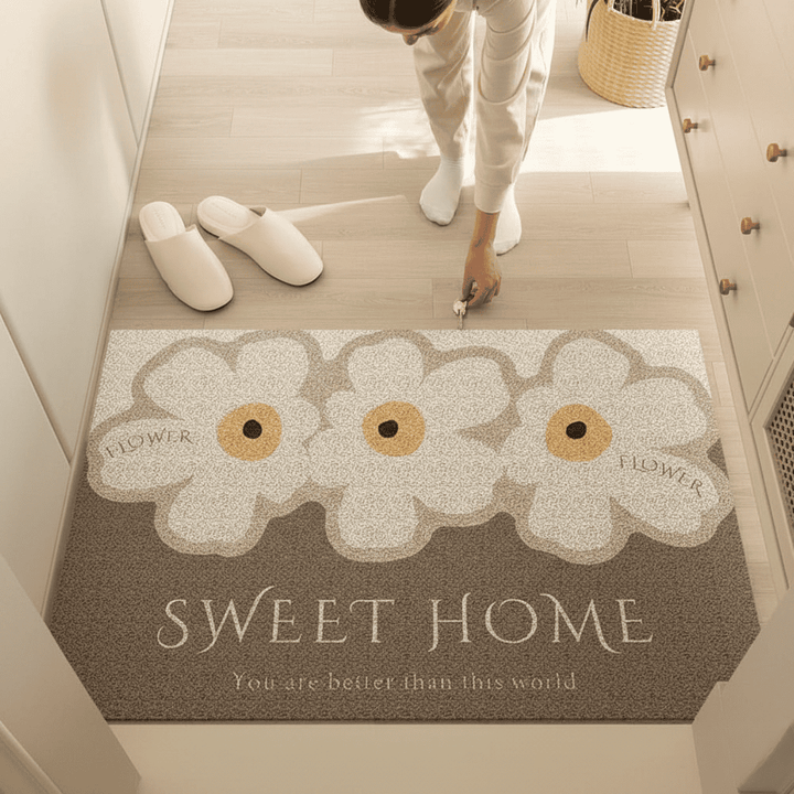 Heavy-duty washable hallway mat. Non-slip entrance mat for indoor high-traffic areas, offering durable floor protection.